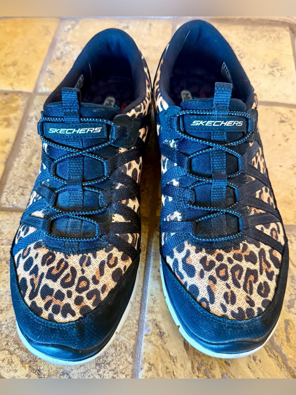Skechers Women’s Leopard Print Slip-On Sneakers - Size 9